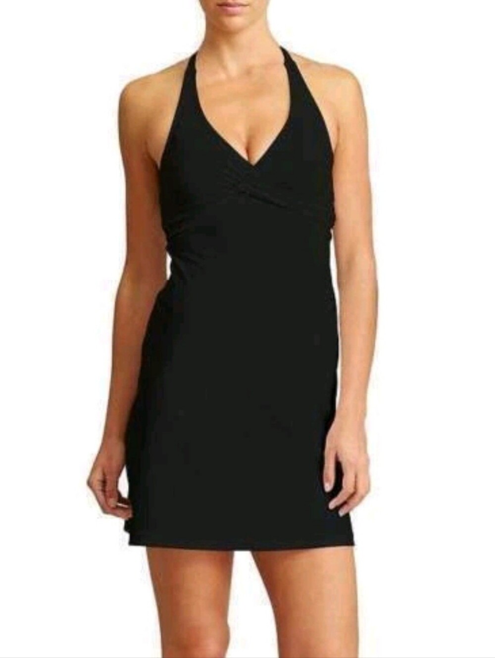 Athleta Tara Halter Swim Dress Black Size 32 B/C